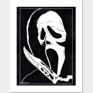 GHOSTFACE - Scream (Black and White) Posters and Art